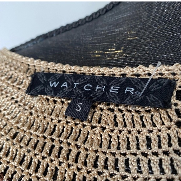 Crocheted cardigan with beaded belt accent - Picture 7 of 7